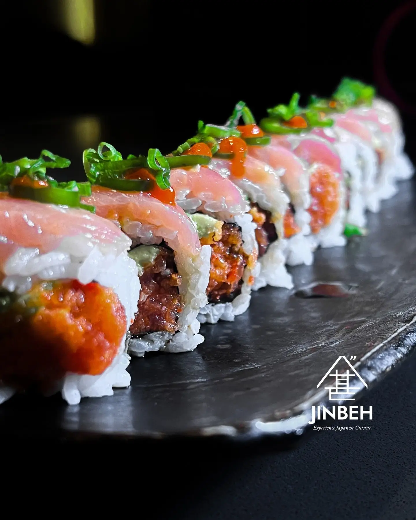 Hand-rolled fresh sushi portrait