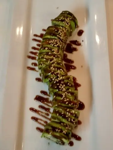 Caterpillar roll with freshwater eel and avocado