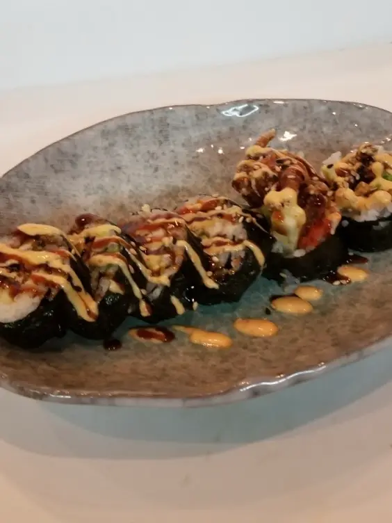Spider Roll, soft shell crab with cucumber and spicy mayo