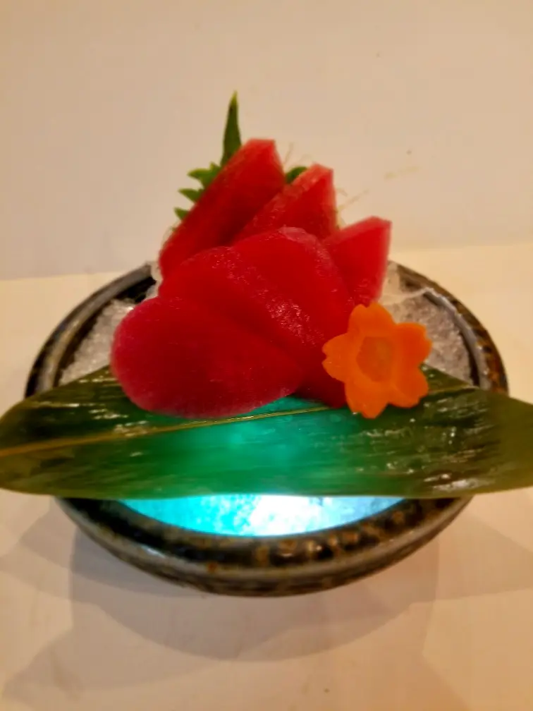 Tuna Tartare, diced ahi tuna with avocado and ponzu