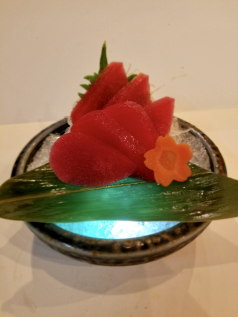 Tuna Sashimi, premium ahi tuna, melt-in-your-mouth tender